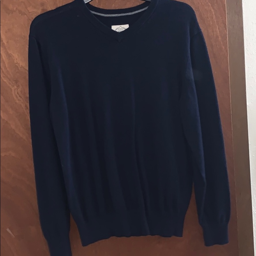 vneck sweater navy blue
